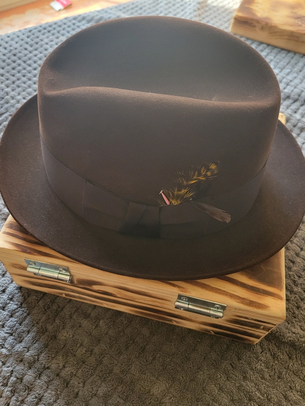 1950s 1960s Resistol Fedora Hat 5 X Beaver Mens Sz 7 1/8  Vintage - Picture 9 of 9